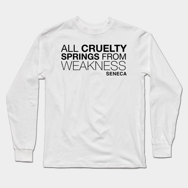 Stoic: Seneca Quotes Long Sleeve T-Shirt by Kenkenne